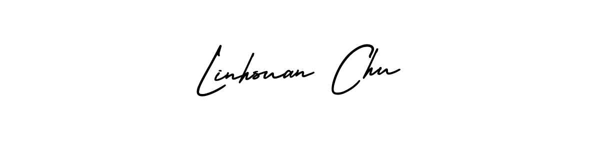 Design your own signature with our free online signature maker. With this signature software, you can create a handwritten (AmerikaSignatureDemo-Regular) signature for name Linhsuan Chu. Linhsuan Chu signature style 3 images and pictures png