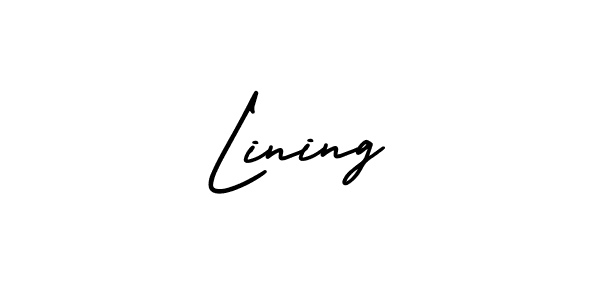 Create a beautiful signature design for name Lining. With this signature (AmerikaSignatureDemo-Regular) fonts, you can make a handwritten signature for free. Lining signature style 3 images and pictures png