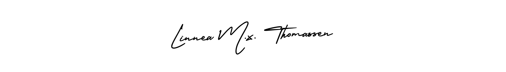 Linnea M.x. Thomassen stylish signature style. Best Handwritten Sign (AmerikaSignatureDemo-Regular) for my name. Handwritten Signature Collection Ideas for my name Linnea M.x. Thomassen. Linnea M.x. Thomassen signature style 3 images and pictures png