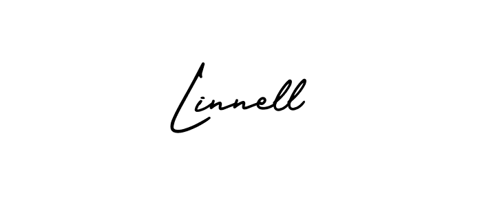 Design your own signature with our free online signature maker. With this signature software, you can create a handwritten (AmerikaSignatureDemo-Regular) signature for name Linnell. Linnell signature style 3 images and pictures png