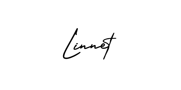 if you are searching for the best signature style for your name Linnet. so please give up your signature search. here we have designed multiple signature styles  using AmerikaSignatureDemo-Regular. Linnet signature style 3 images and pictures png