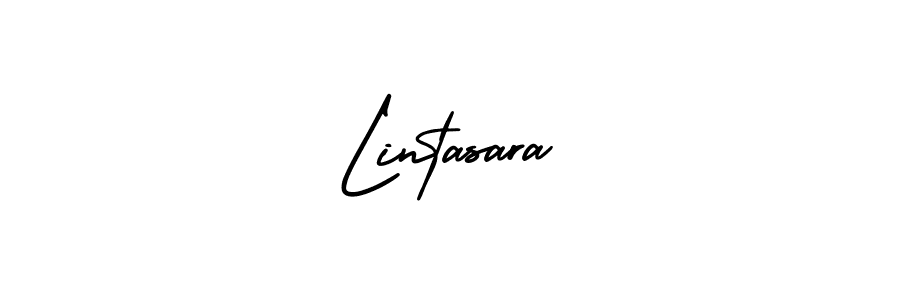 How to make Lintasara signature? AmerikaSignatureDemo-Regular is a professional autograph style. Create handwritten signature for Lintasara name. Lintasara signature style 3 images and pictures png