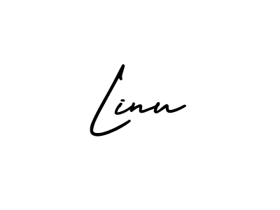 Make a beautiful signature design for name Linu. With this signature (AmerikaSignatureDemo-Regular) style, you can create a handwritten signature for free. Linu signature style 3 images and pictures png