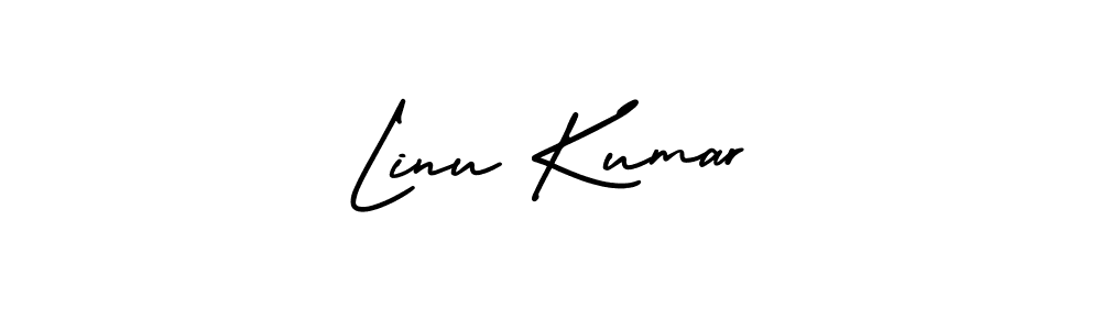 Make a beautiful signature design for name Linu Kumar. With this signature (AmerikaSignatureDemo-Regular) style, you can create a handwritten signature for free. Linu Kumar signature style 3 images and pictures png