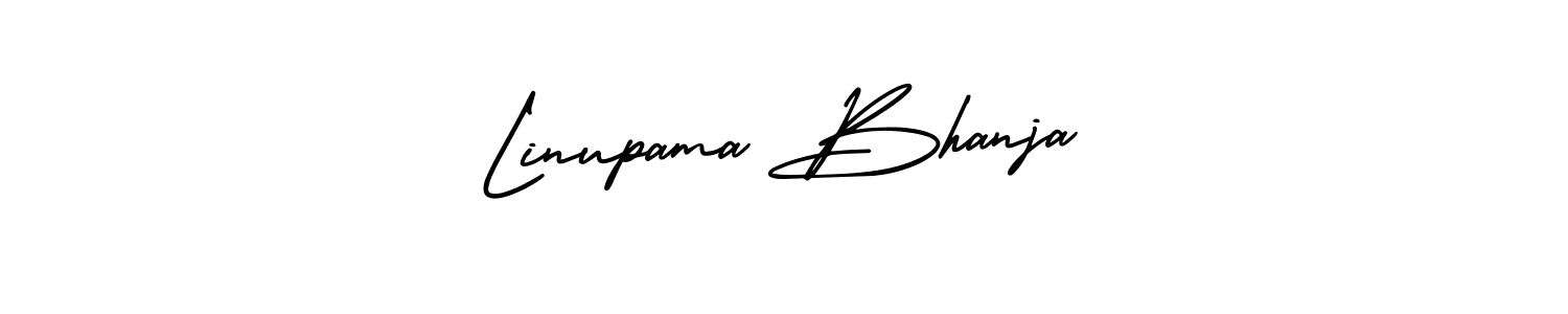 Make a beautiful signature design for name Linupama Bhanja. With this signature (AmerikaSignatureDemo-Regular) style, you can create a handwritten signature for free. Linupama Bhanja signature style 3 images and pictures png