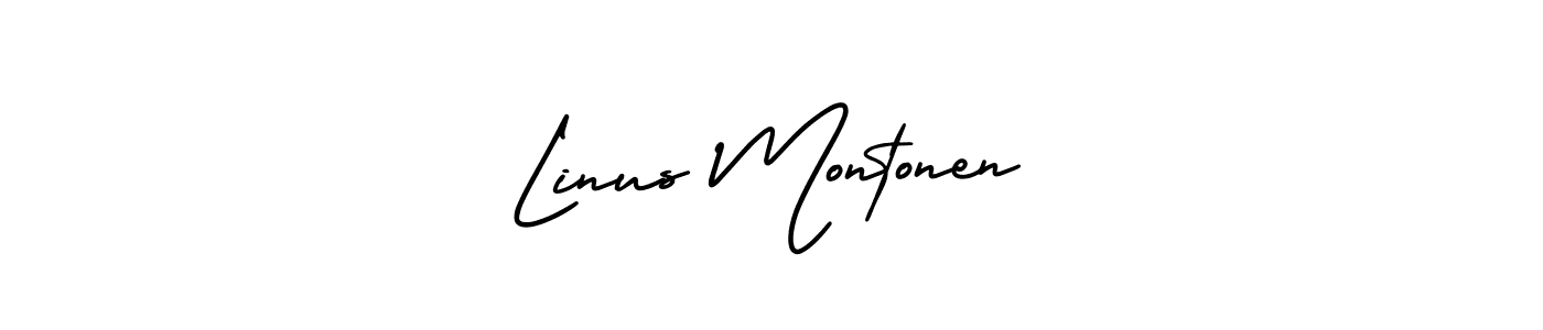 Create a beautiful signature design for name Linus Montonen. With this signature (AmerikaSignatureDemo-Regular) fonts, you can make a handwritten signature for free. Linus Montonen signature style 3 images and pictures png