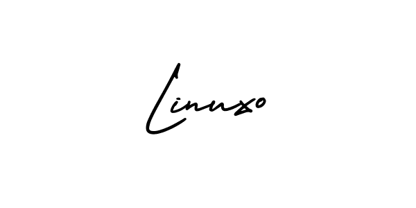 Linuxo stylish signature style. Best Handwritten Sign (AmerikaSignatureDemo-Regular) for my name. Handwritten Signature Collection Ideas for my name Linuxo. Linuxo signature style 3 images and pictures png