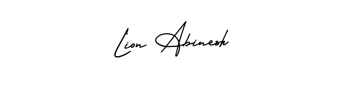 Use a signature maker to create a handwritten signature online. With this signature software, you can design (AmerikaSignatureDemo-Regular) your own signature for name Lion Abinesh. Lion Abinesh signature style 3 images and pictures png