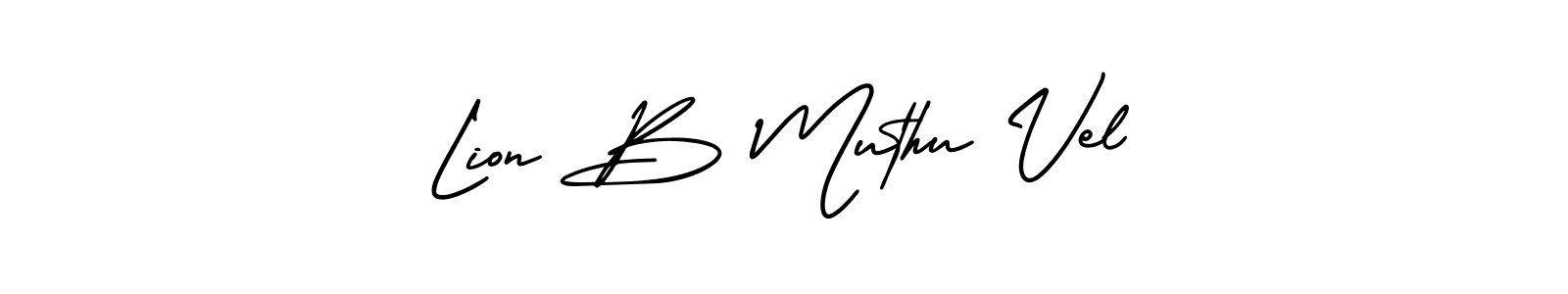 How to Draw Lion B Muthu Vel signature style? AmerikaSignatureDemo-Regular is a latest design signature styles for name Lion B Muthu Vel. Lion B Muthu Vel signature style 3 images and pictures png