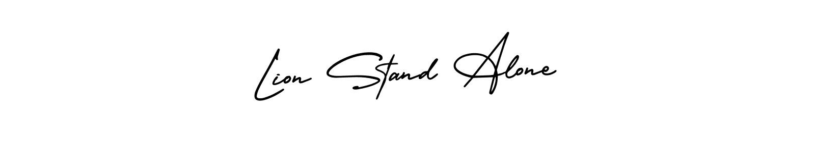 Check out images of Autograph of Lion Stand Alone name. Actor Lion Stand Alone Signature Style. AmerikaSignatureDemo-Regular is a professional sign style online. Lion Stand Alone signature style 3 images and pictures png