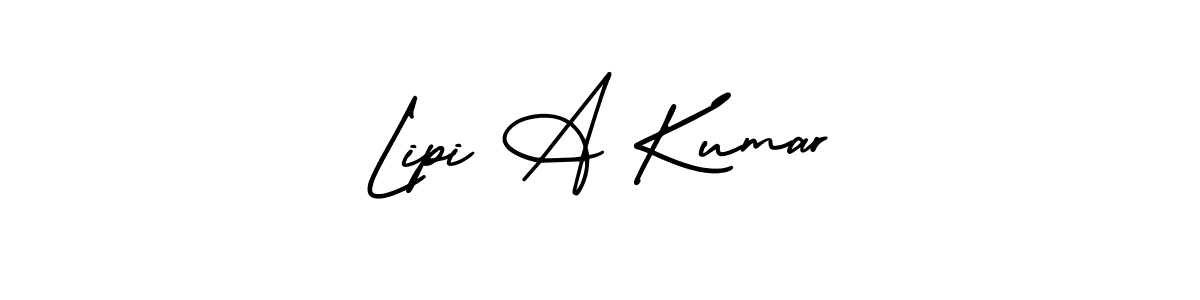 Also You can easily find your signature by using the search form. We will create Lipi A Kumar name handwritten signature images for you free of cost using AmerikaSignatureDemo-Regular sign style. Lipi A Kumar signature style 3 images and pictures png