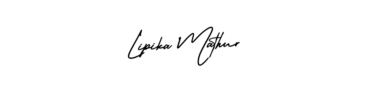 How to make Lipika Mathur name signature. Use AmerikaSignatureDemo-Regular style for creating short signs online. This is the latest handwritten sign. Lipika Mathur signature style 3 images and pictures png