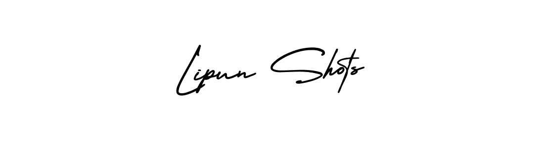 How to Draw Lipun Shots signature style? AmerikaSignatureDemo-Regular is a latest design signature styles for name Lipun Shots. Lipun Shots signature style 3 images and pictures png