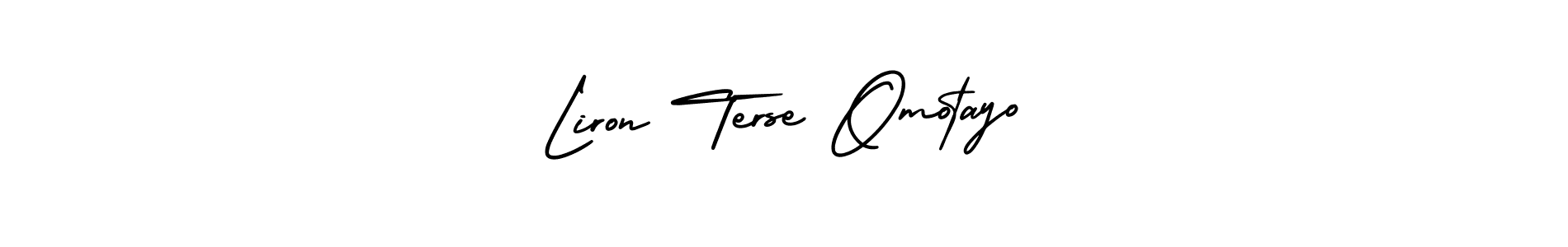 Use a signature maker to create a handwritten signature online. With this signature software, you can design (AmerikaSignatureDemo-Regular) your own signature for name Liron Terse Omotayo. Liron Terse Omotayo signature style 3 images and pictures png