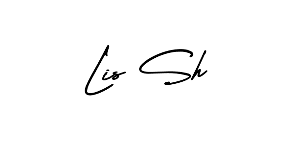 The best way (AmerikaSignatureDemo-Regular) to make a short signature is to pick only two or three words in your name. The name Lis Sh include a total of six letters. For converting this name. Lis Sh signature style 3 images and pictures png