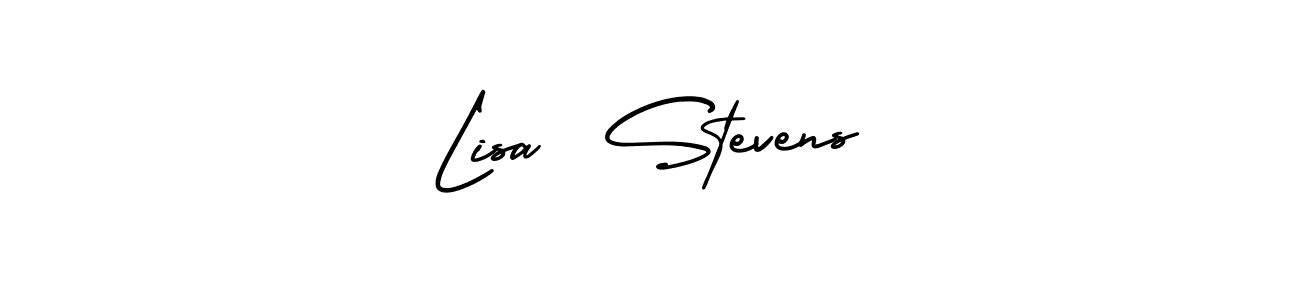 The best way (AmerikaSignatureDemo-Regular) to make a short signature is to pick only two or three words in your name. The name Lisa  Stevens include a total of six letters. For converting this name. Lisa  Stevens signature style 3 images and pictures png