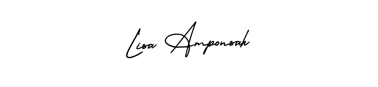 if you are searching for the best signature style for your name Lisa Amponsah. so please give up your signature search. here we have designed multiple signature styles  using AmerikaSignatureDemo-Regular. Lisa Amponsah signature style 3 images and pictures png