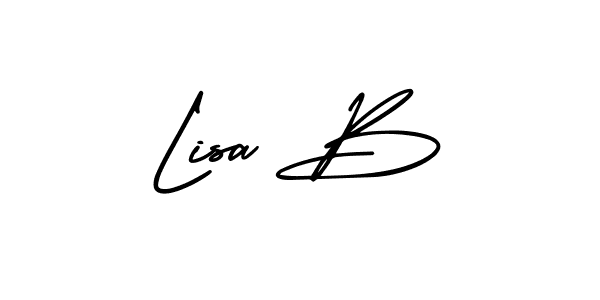 How to make Lisa B signature? AmerikaSignatureDemo-Regular is a professional autograph style. Create handwritten signature for Lisa B name. Lisa B signature style 3 images and pictures png