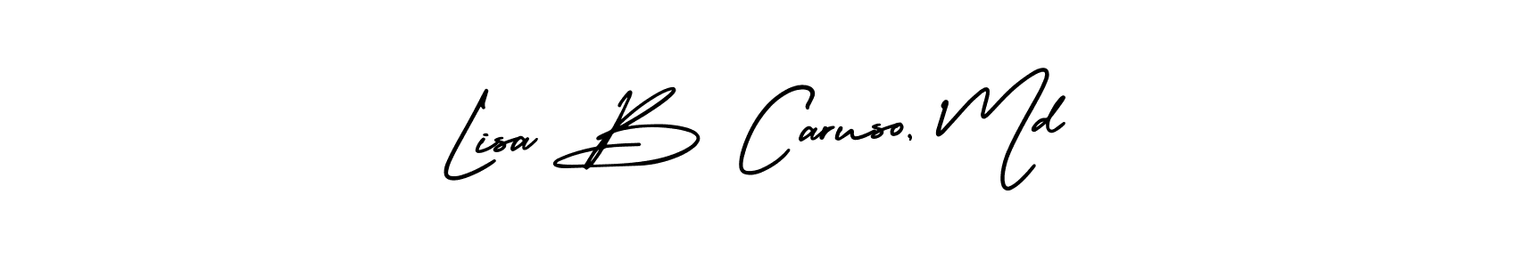 Use a signature maker to create a handwritten signature online. With this signature software, you can design (AmerikaSignatureDemo-Regular) your own signature for name Lisa B Caruso, Md. Lisa B Caruso, Md signature style 3 images and pictures png