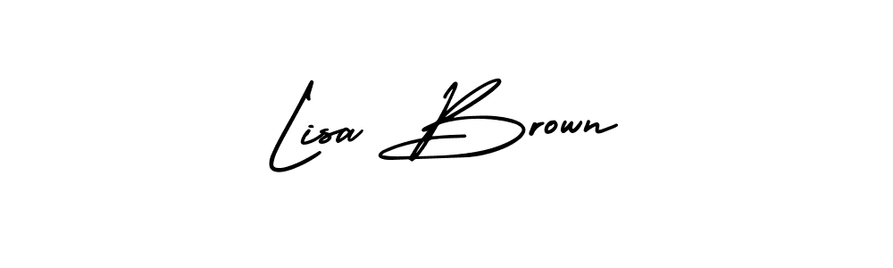 AmerikaSignatureDemo-Regular is a professional signature style that is perfect for those who want to add a touch of class to their signature. It is also a great choice for those who want to make their signature more unique. Get Lisa Brown name to fancy signature for free. Lisa Brown signature style 3 images and pictures png