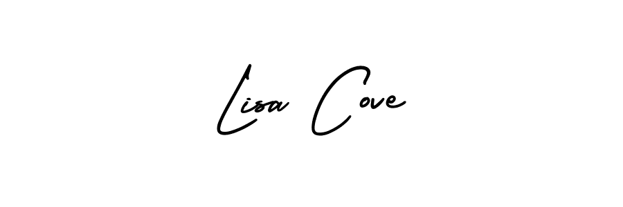 Also You can easily find your signature by using the search form. We will create Lisa Cove name handwritten signature images for you free of cost using AmerikaSignatureDemo-Regular sign style. Lisa Cove signature style 3 images and pictures png