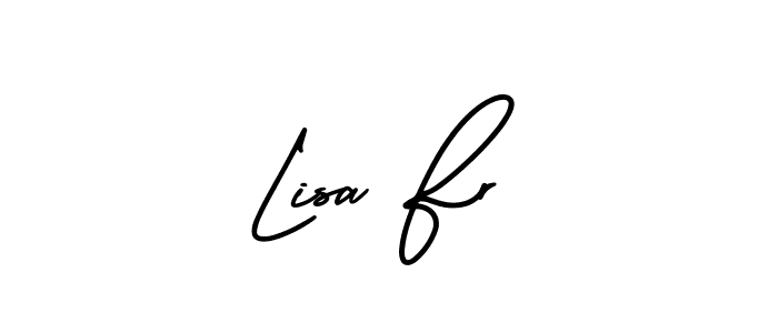 Similarly AmerikaSignatureDemo-Regular is the best handwritten signature design. Signature creator online .You can use it as an online autograph creator for name Lisa Fr. Lisa Fr signature style 3 images and pictures png