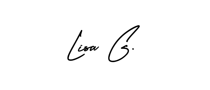 if you are searching for the best signature style for your name Lisa G.. so please give up your signature search. here we have designed multiple signature styles  using AmerikaSignatureDemo-Regular. Lisa G. signature style 3 images and pictures png