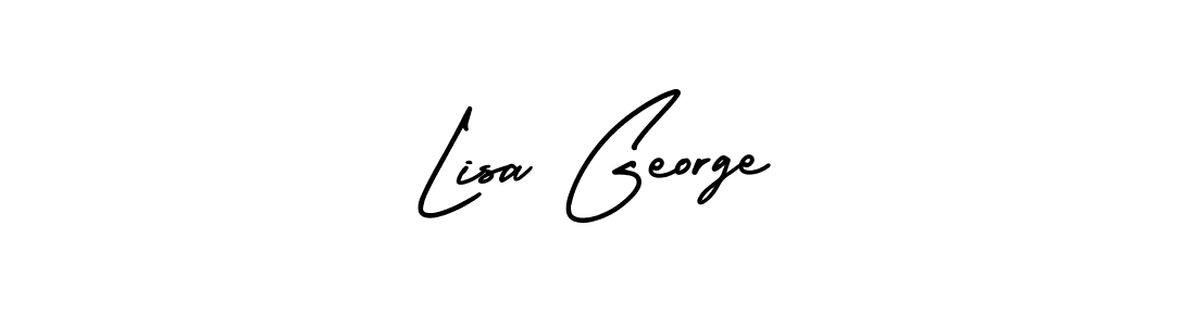 Best and Professional Signature Style for Lisa George. AmerikaSignatureDemo-Regular Best Signature Style Collection. Lisa George signature style 3 images and pictures png