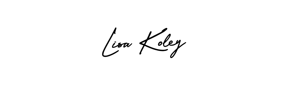 It looks lik you need a new signature style for name Lisa Koley. Design unique handwritten (AmerikaSignatureDemo-Regular) signature with our free signature maker in just a few clicks. Lisa Koley signature style 3 images and pictures png