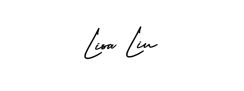 You should practise on your own different ways (AmerikaSignatureDemo-Regular) to write your name (Lisa Liu) in signature. don't let someone else do it for you. Lisa Liu signature style 3 images and pictures png