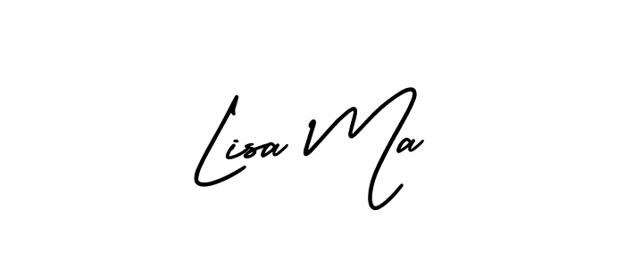 Also You can easily find your signature by using the search form. We will create Lisa Ma name handwritten signature images for you free of cost using AmerikaSignatureDemo-Regular sign style. Lisa Ma signature style 3 images and pictures png