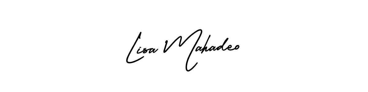 Make a short Lisa Mahadeo signature style. Manage your documents anywhere anytime using AmerikaSignatureDemo-Regular. Create and add eSignatures, submit forms, share and send files easily. Lisa Mahadeo signature style 3 images and pictures png