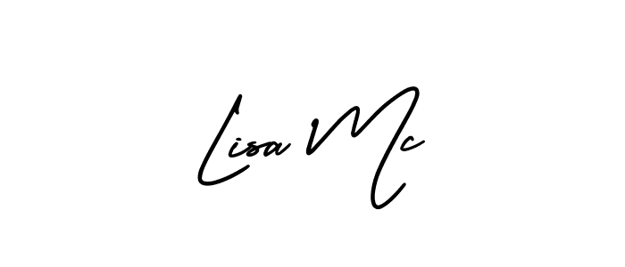 It looks lik you need a new signature style for name Lisa Mc. Design unique handwritten (AmerikaSignatureDemo-Regular) signature with our free signature maker in just a few clicks. Lisa Mc signature style 3 images and pictures png