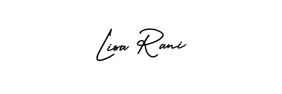 if you are searching for the best signature style for your name Lisa Rani. so please give up your signature search. here we have designed multiple signature styles  using AmerikaSignatureDemo-Regular. Lisa Rani signature style 3 images and pictures png