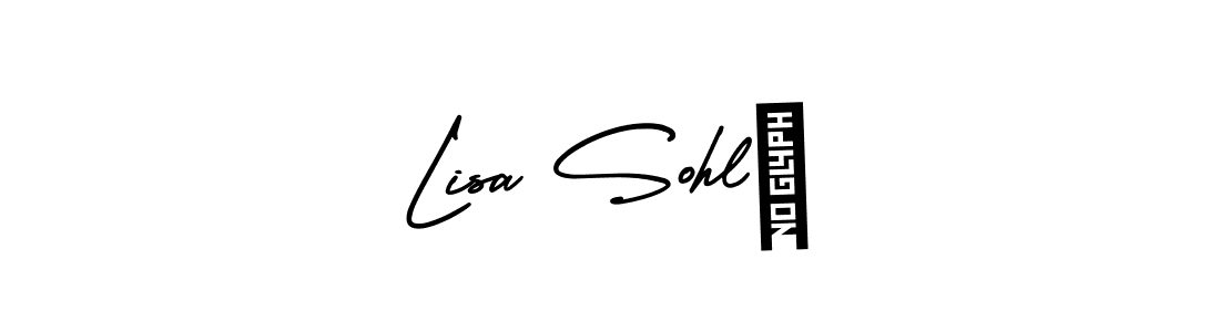 This is the best signature style for the Lisa Sohlé name. Also you like these signature font (AmerikaSignatureDemo-Regular). Mix name signature. Lisa Sohlé signature style 3 images and pictures png