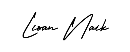 The AmerikaSignatureDemo-Regular font gives name Lisan Naik a signature that looks effortless yet distinguished. Download high-res PNG instantly. Lisan Naik signature style 3 images and pictures png