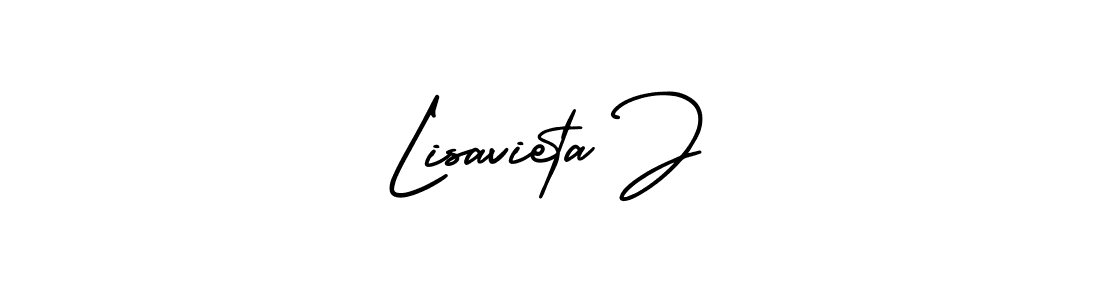 Make a short Lisavieta J signature style. Manage your documents anywhere anytime using AmerikaSignatureDemo-Regular. Create and add eSignatures, submit forms, share and send files easily. Lisavieta J signature style 3 images and pictures png