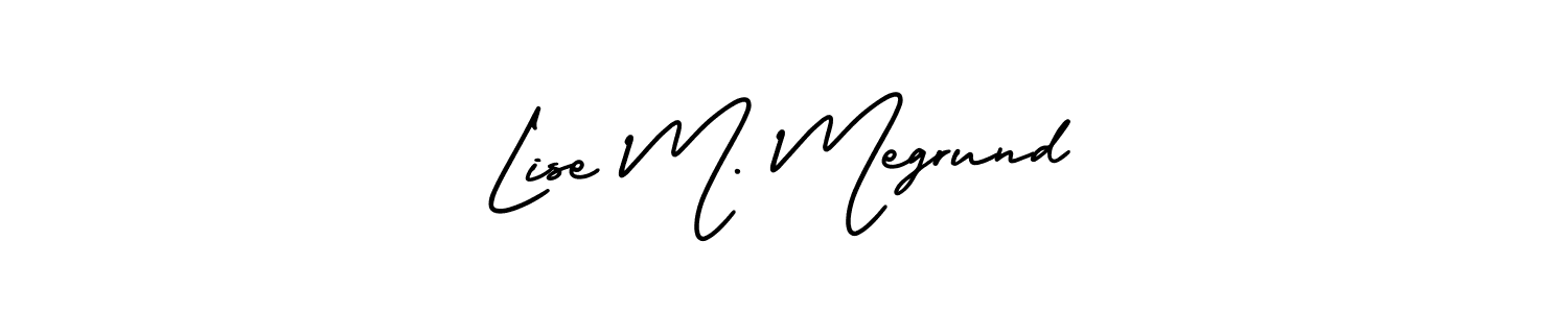 AmerikaSignatureDemo-Regular is a professional signature style that is perfect for those who want to add a touch of class to their signature. It is also a great choice for those who want to make their signature more unique. Get Lise M. Megrund name to fancy signature for free. Lise M. Megrund signature style 3 images and pictures png