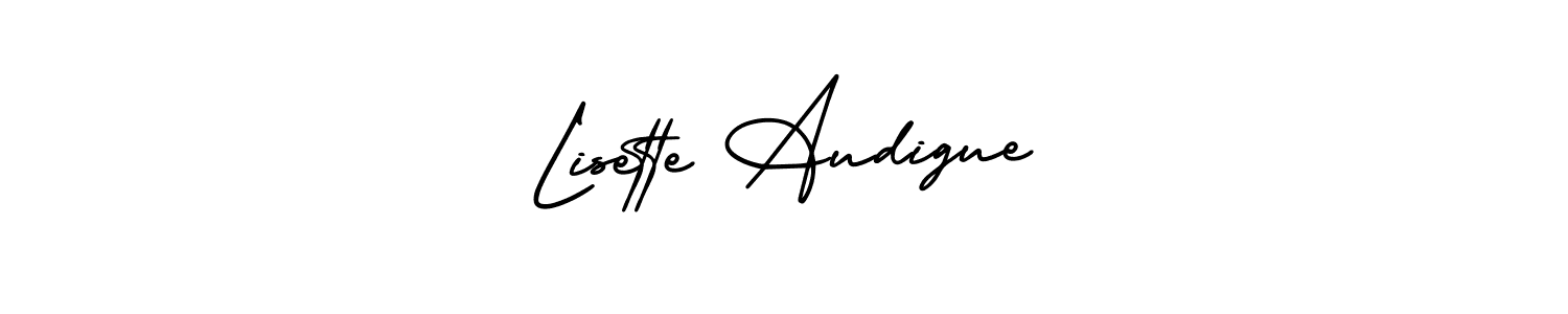 Lisette Audigue stylish signature style. Best Handwritten Sign (AmerikaSignatureDemo-Regular) for my name. Handwritten Signature Collection Ideas for my name Lisette Audigue. Lisette Audigue signature style 3 images and pictures png