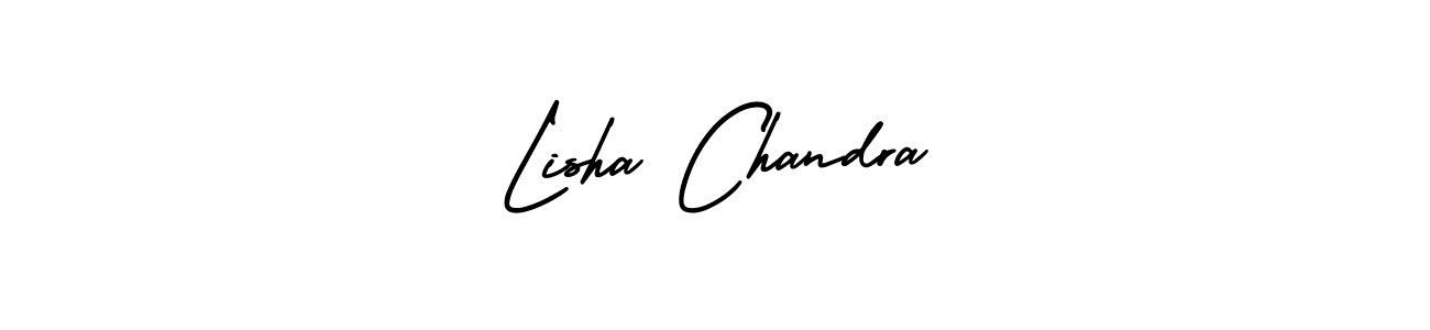 How to make Lisha Chandra signature? AmerikaSignatureDemo-Regular is a professional autograph style. Create handwritten signature for Lisha Chandra name. Lisha Chandra signature style 3 images and pictures png