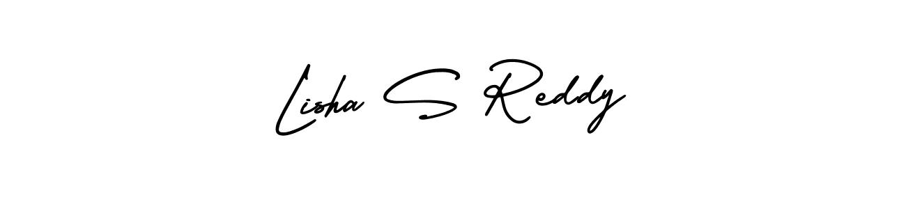Best and Professional Signature Style for Lisha S Reddy. AmerikaSignatureDemo-Regular Best Signature Style Collection. Lisha S Reddy signature style 3 images and pictures png