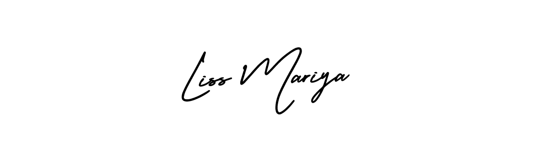 It looks lik you need a new signature style for name Liss Mariya. Design unique handwritten (AmerikaSignatureDemo-Regular) signature with our free signature maker in just a few clicks. Liss Mariya signature style 3 images and pictures png