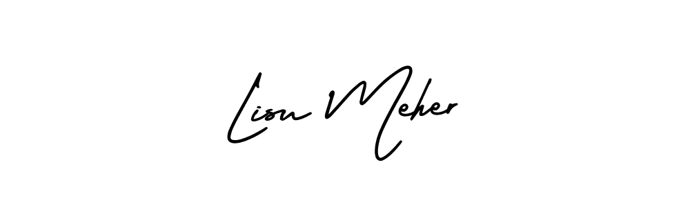 if you are searching for the best signature style for your name Lisu Meher. so please give up your signature search. here we have designed multiple signature styles  using AmerikaSignatureDemo-Regular. Lisu Meher signature style 3 images and pictures png