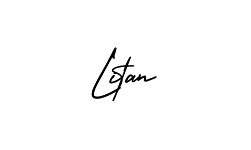 Use a signature maker to create a handwritten signature online. With this signature software, you can design (AmerikaSignatureDemo-Regular) your own signature for name Litan. Litan signature style 3 images and pictures png