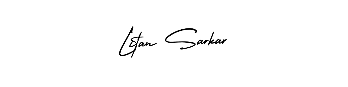 How to make Litan Sarkar signature? AmerikaSignatureDemo-Regular is a professional autograph style. Create handwritten signature for Litan Sarkar name. Litan Sarkar signature style 3 images and pictures png