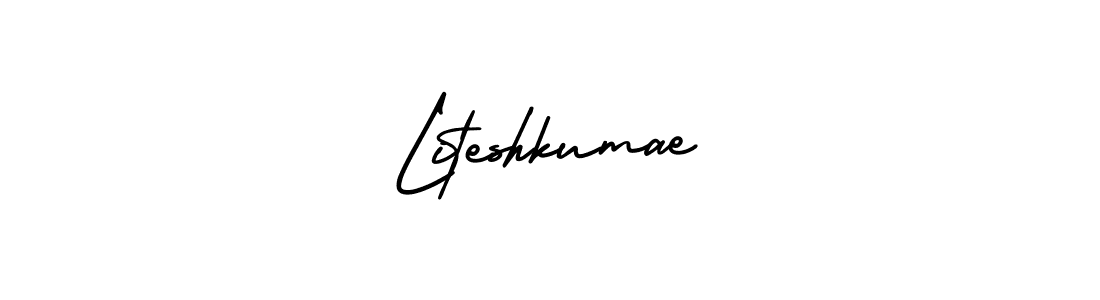 Liteshkumae stylish signature style. Best Handwritten Sign (AmerikaSignatureDemo-Regular) for my name. Handwritten Signature Collection Ideas for my name Liteshkumae. Liteshkumae signature style 3 images and pictures png