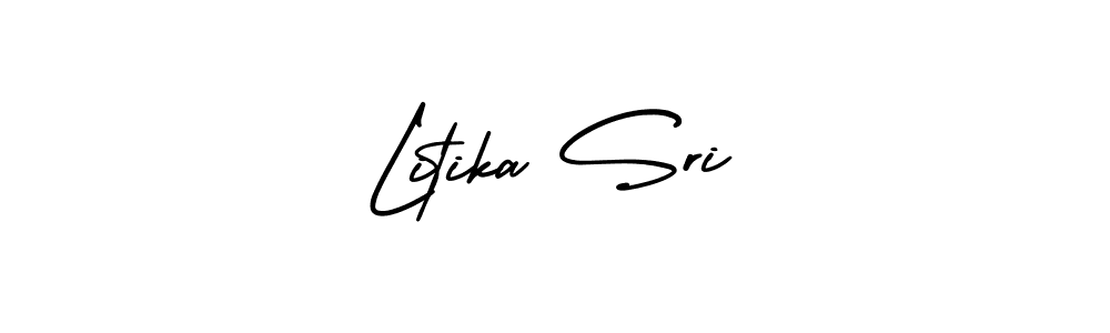 How to make Litika Sri signature? AmerikaSignatureDemo-Regular is a professional autograph style. Create handwritten signature for Litika Sri name. Litika Sri signature style 3 images and pictures png