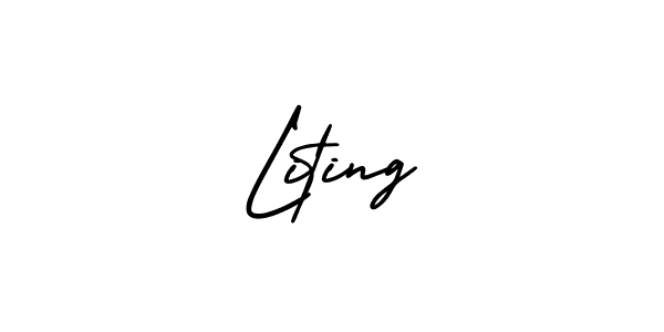Use a signature maker to create a handwritten signature online. With this signature software, you can design (AmerikaSignatureDemo-Regular) your own signature for name Liting. Liting signature style 3 images and pictures png