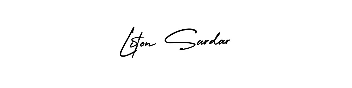 Make a beautiful signature design for name Liton Sardar. With this signature (AmerikaSignatureDemo-Regular) style, you can create a handwritten signature for free. Liton Sardar signature style 3 images and pictures png
