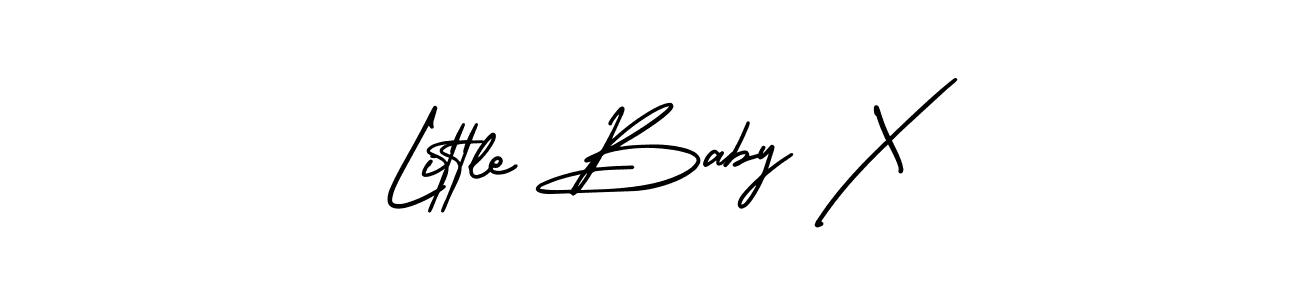 How to make Little Baby X name signature. Use AmerikaSignatureDemo-Regular style for creating short signs online. This is the latest handwritten sign. Little Baby X signature style 3 images and pictures png